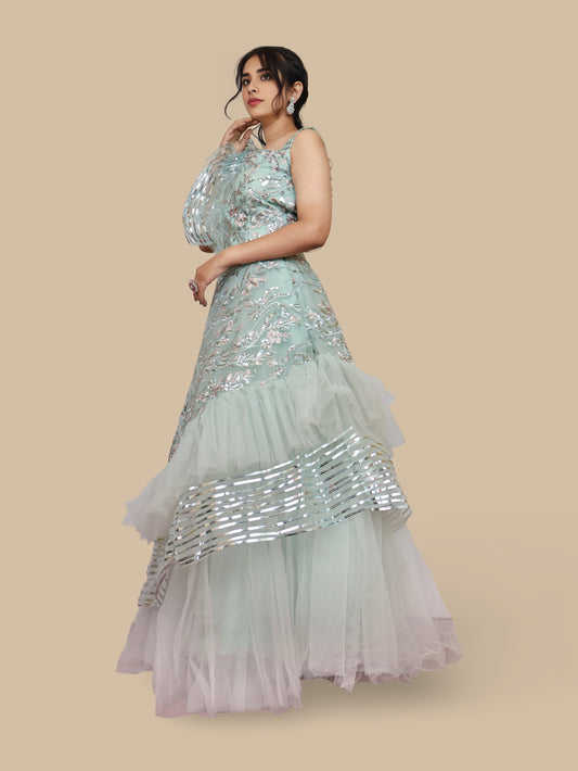 Sequins & Embroidered Lehenga Choli Set-1