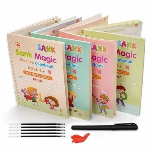 Magic Book Set of 2 ( 8 Book +20 Refill +2 Pen+2 Grip)