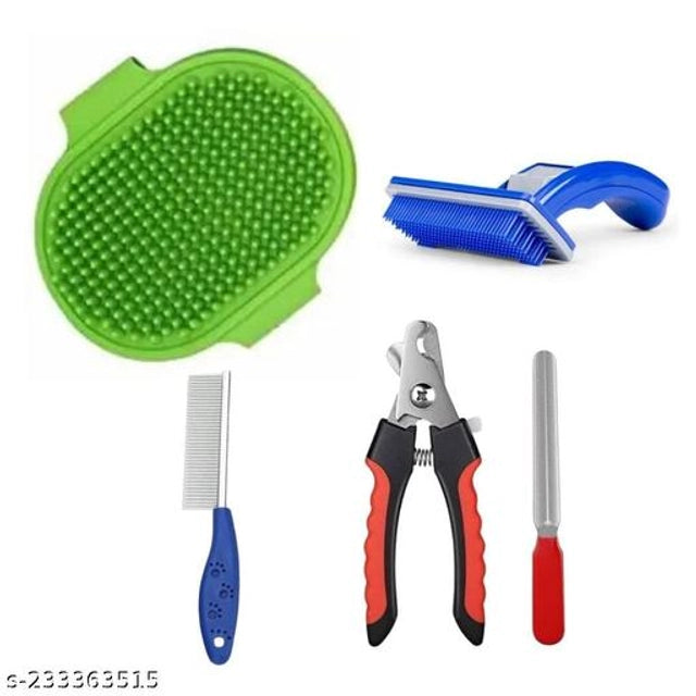 Grooming Kit for Pet (Multicolor, Set of 5)