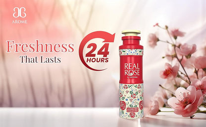 Real Rose Alcohol Free DeoDorant Spray 200ml (Pack of 1)