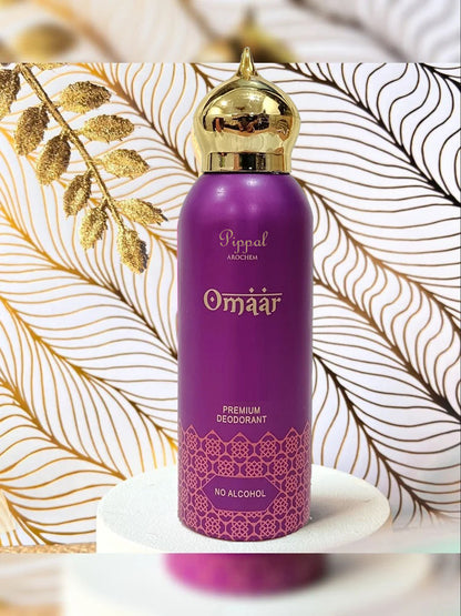 Omaar PREMIUM DEODORANT No Alcohol 200 Ml (Pack of 1)